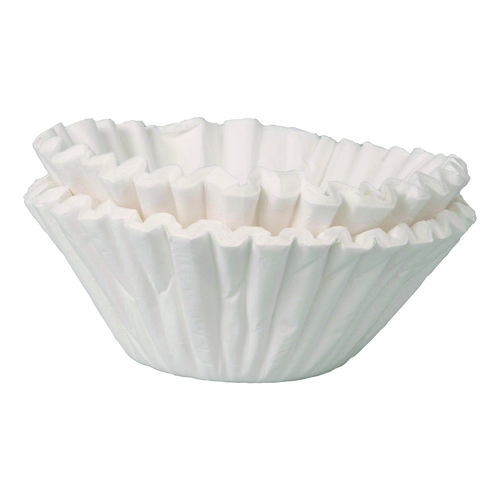 Picture of Commercial Coffee Filters, 32 Cup Size, Flat Bottom, 50/Cluster, 10 Clusters/Pack