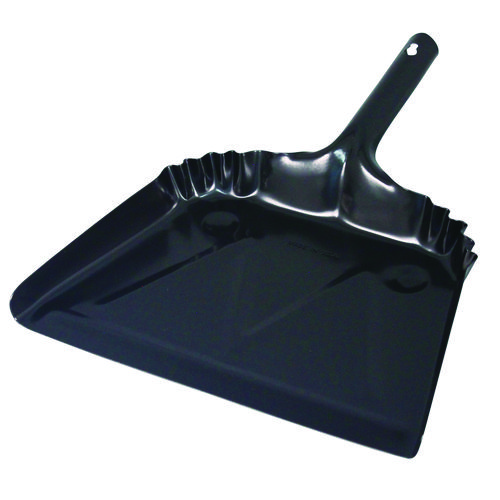 Picture of Heavy-Duty Metal Dust Pan, 12 x 14, 20-Gauge Steel, Black