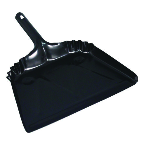 Picture of Heavy-Duty Metal Dust Pan, 12 x 14, 20-Gauge Steel, Black