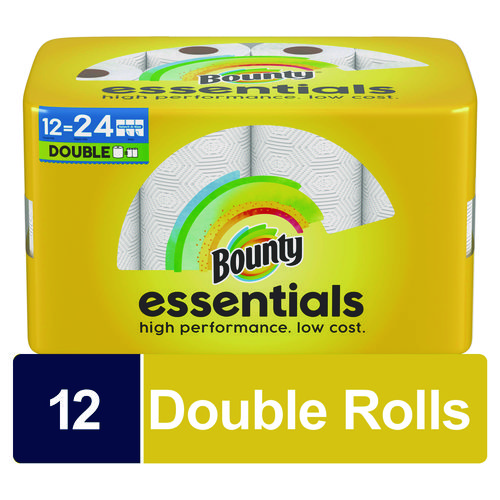 Picture of Essentials Select-A-Size Kitchen Roll Paper Towels, 2-Ply, 108 Sheets/Roll, 12 Rolls/Carton