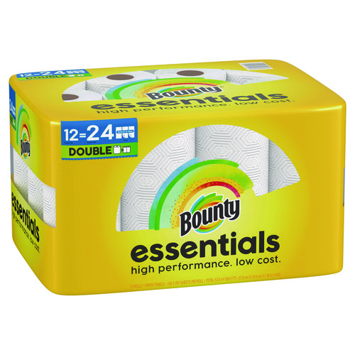 Picture of Essentials Select-A-Size Kitchen Roll Paper Towels, 2-Ply, 108 Sheets/Roll, 12 Rolls/Carton