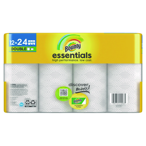 Picture of Essentials Select-A-Size Kitchen Roll Paper Towels, 2-Ply, 108 Sheets/Roll, 12 Rolls/Carton