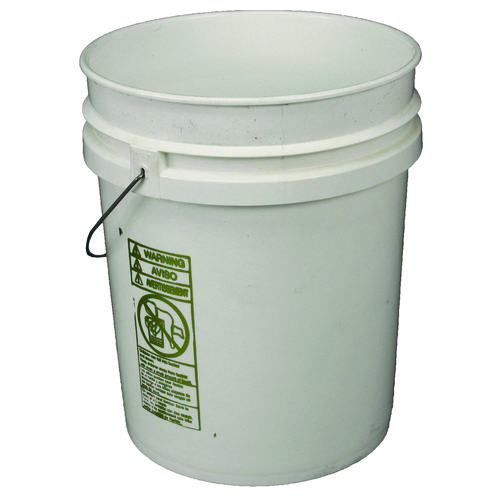 Picture of Utility Bucket with Lid, 5 gal, Polyethylene, White, 11.25" dia