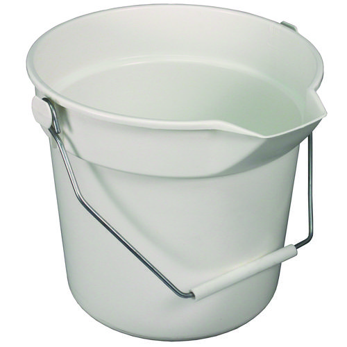 Picture of Deluxe Heavy-Duty Bucket, 10 qt, Polypropylene, Gray, 10.63" dia