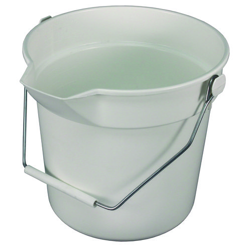 Picture of Deluxe Heavy-Duty Bucket, 10 qt, Polypropylene, Gray, 10.63" dia