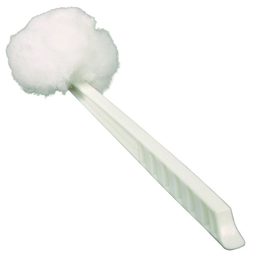 Picture of Deluxe Toilet Bowl Mop, 10" Handle, 4.5" Mop Head, White, 25/Carton