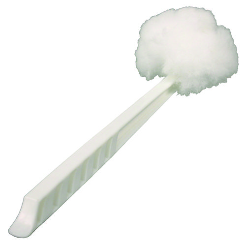 Picture of Deluxe Toilet Bowl Mop, 10" Handle, 4.5" Mop Head, White, 25/Carton