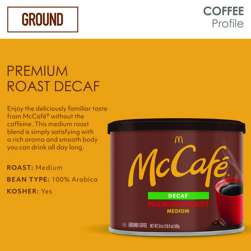 Picture of Ground Coffee, Premium Roast Decaf, 24 oz Can