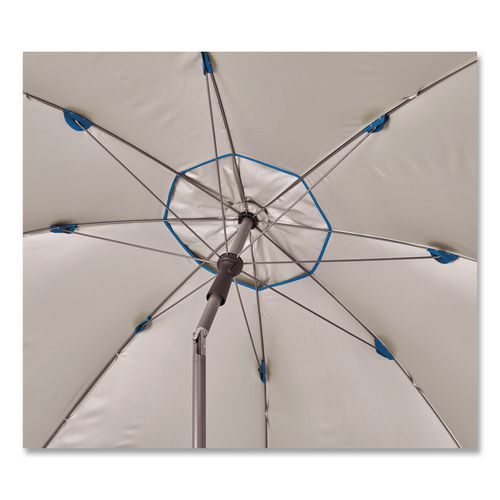 Picture of SHAX 6199 Lightweight Work Umbrella and Stand Kit, 90" Span, 92" Long, Blue Canopy