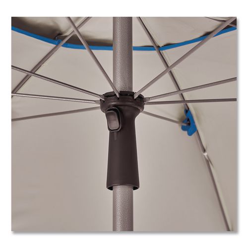 Picture of SHAX 6199 Lightweight Work Umbrella and Stand Kit, 90" Span, 92" Long, Blue Canopy