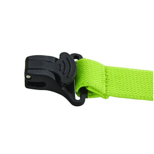Picture of Squids 3155 Elastic Lanyard with Clamp, 2 lb Max Working Capacity, 18"-48" Long, Lime, 10/Pack