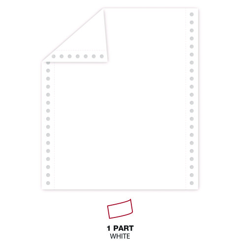 Picture of Printout Paper, 1-Part, 20 lb Bond Weight, 9.5 x 11, White, 2,300/Carton