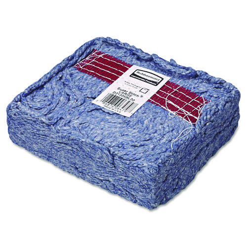 Picture of Super Stitch Blend Mop Head, Large, Cotton/Synthetic, Blue, 6/Carton