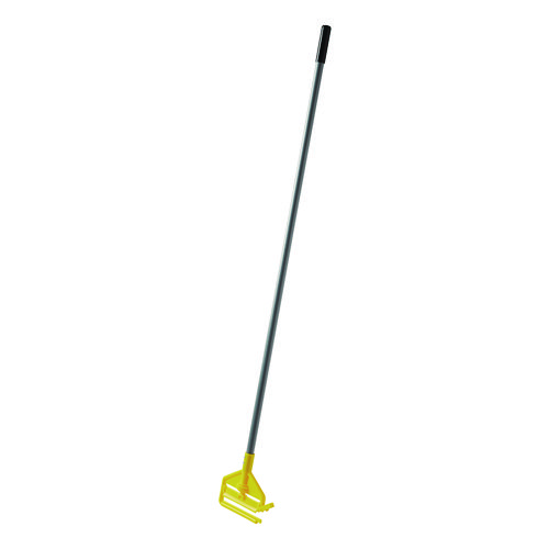 Picture of Invader Fiberglass Side-Gate Wet-Mop Handle, 1" dia x 60", Gray/Yellow