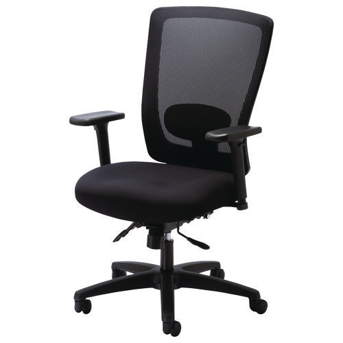 Picture of Alera Envy Series Mesh Mid-Back Multifunction Chair, Supports Up to 250 lb, 17" to 21.5" Seat Height, Black