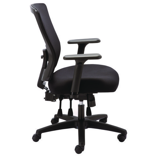 Picture of Alera Envy Series Mesh Mid-Back Multifunction Chair, Supports Up to 250 lb, 17" to 21.5" Seat Height, Black