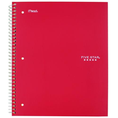Picture of Wirebound Notebook, 1-Subject, Medium/College Rule, Red Cover, (100) 11 x 8.5 Sheets