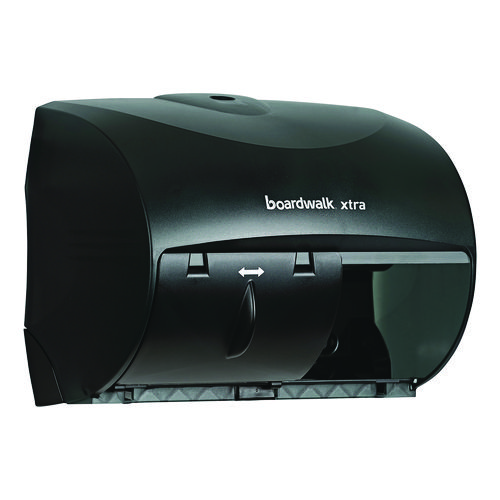 Picture of Boardwalk Xtra 2-Roll Controlled Bath Tissue Dispenser, 11.13 x 7.38 x 8.88, Translucent Black