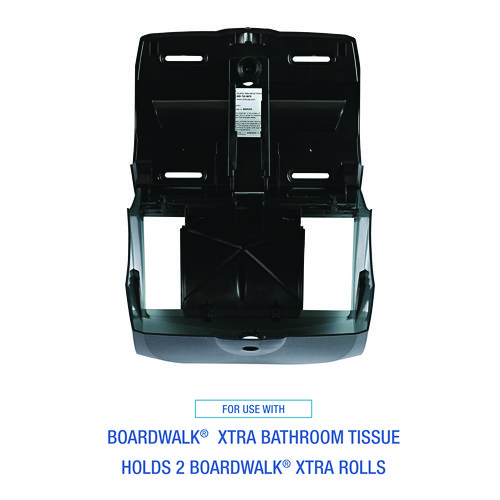 Picture of Boardwalk Xtra 2-Roll Controlled Bath Tissue Dispenser, 11.13 x 7.38 x 8.88, Translucent Black