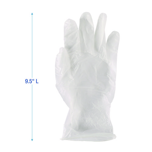 Picture of General Purpose Vinyl Gloves, Powder/Latex-Free, 2.6 mil, Large, Clear, 100/Box, 10 Boxes/Carton