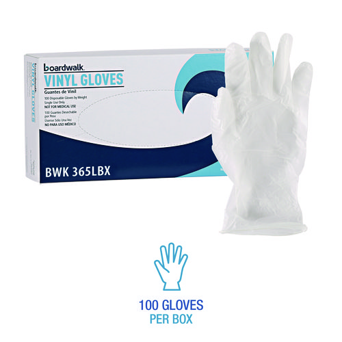 Picture of General Purpose Vinyl Gloves, Powder/Latex-Free, 2.6 mil, Large, Clear, 100/Box, 10 Boxes/Carton