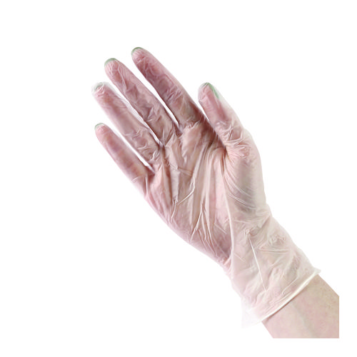 Picture of General Purpose Vinyl Gloves, Powder/Latex-Free, 2.6 mil, Large, Clear, 100/Box, 10 Boxes/Carton