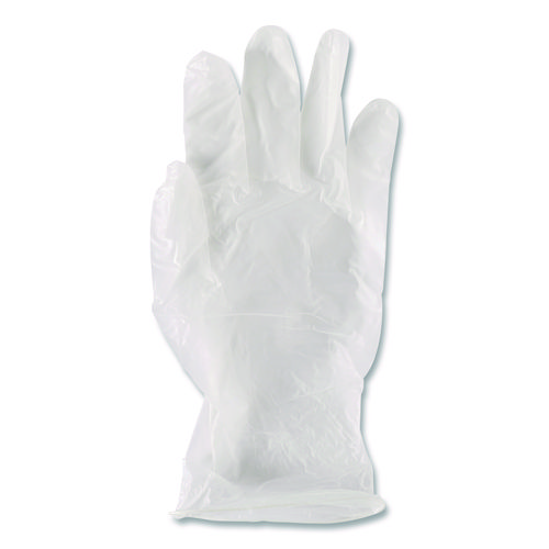 Picture of General Purpose Vinyl Gloves, Powder/Latex-Free, 2.6 mil, Small, Clear, 100/Box