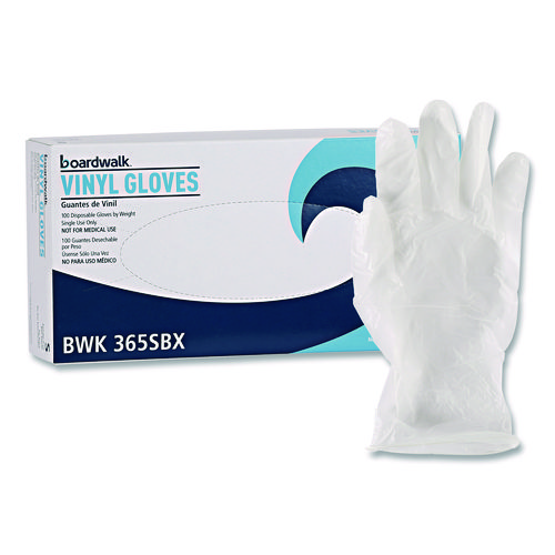 Picture of General Purpose Vinyl Gloves, Powder/Latex-Free, 2.6 mil, Small, Clear, 100/Box