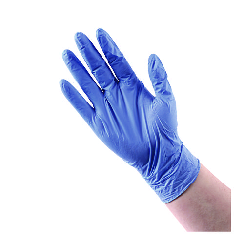 Picture of Disposable General-Purpose Nitrile Gloves, Large, Blue, 4 mil, 100/Box