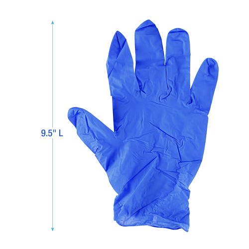 Picture of Disposable General-Purpose Nitrile Gloves, Medium, Blue, 4 mil, 1,000/Carton