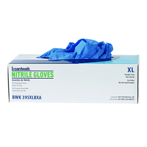 Picture of Disposable General-Purpose Powder-Free Nitrile Gloves, X-Large, Blue, 5 mil, 1,000/Carton