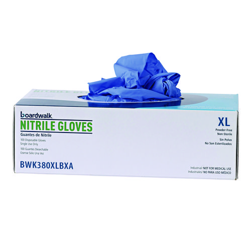 Picture of Disposable General-Purpose Nitrile Gloves, X-Large, Blue, 4 mil, 1,000/Carton