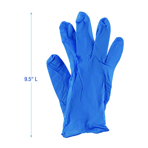 Picture of Disposable General-Purpose Powder-Free Nitrile Gloves, X-Large, Blue, 5 mil, 100/Box