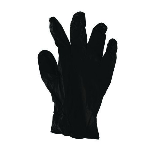 Picture of Disposable General-Purpose Powder-Free Nitrile Gloves, Large, Black, 4.4 mil, 100/Box