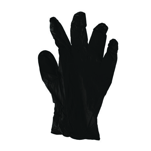 Picture of Disposable General-Purpose Powder-Free Nitrile Gloves, Large, Black, 4.4 mil, 100/Box, 10 Boxes/Carton