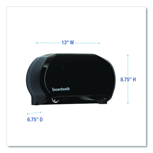 Picture of Standard Twin Toilet Tissue Dispenser, 13 x 6.75 x 8.75, Black