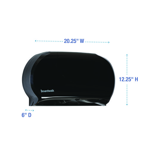 Picture of Jumbo Twin Toilet Tissue Dispenser, 20.25 x 6 x 12.25, Black