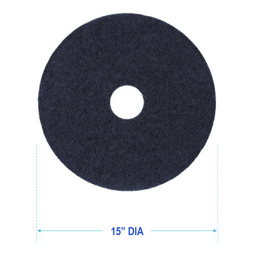 Picture of Stripping Floor Pads, 15" Diameter, Black, 5/Carton