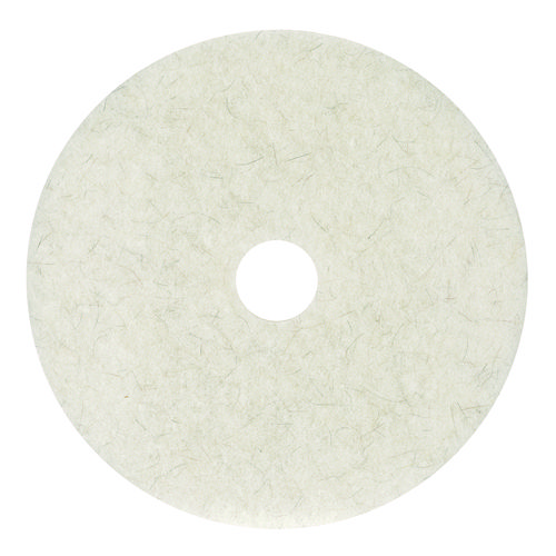 Picture of Natural Burnishing Floor Pads, 17" Diameter, White, 5/Carton