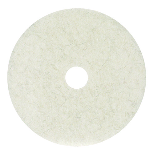Picture of Natural Burnishing Floor Pads, 19" Diameter, White, 5/Carton