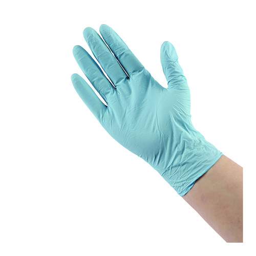 Picture of Disposable Examination Nitrile Gloves, Medium, Blue, 5 mil, 1,000/Carton