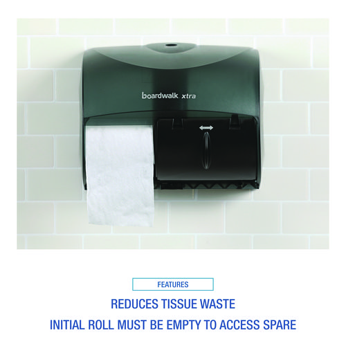 Picture of Boardwalk Xtra 2-Roll Controlled Bath Tissue Dispenser, 11.13 x 7.38 x 8.88, Translucent Black