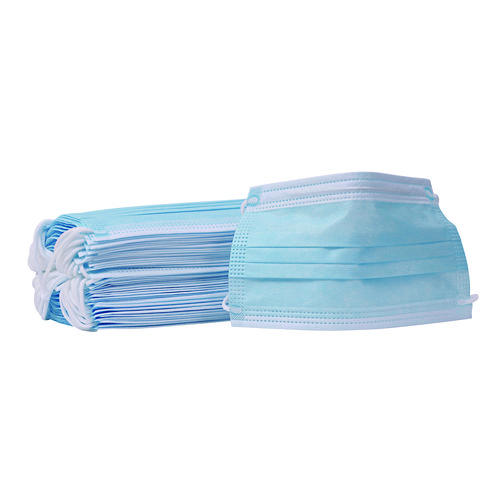 Picture of Three-Ply General Use Face Mask, Blue, 50/Box