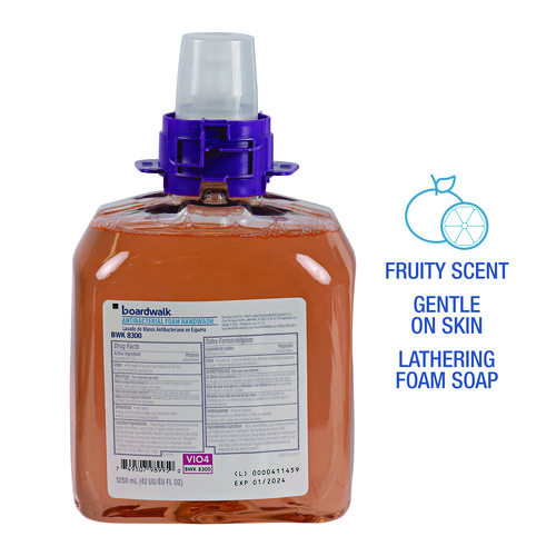 Picture of Foam Antibacterial Handwash, Fresh Fruit Scent, 1,250 mL Refill, 4/Carton