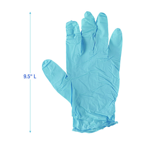 Picture of Disposable Examination Nitrile Gloves, Small, Blue, 5 mil, 100/Box