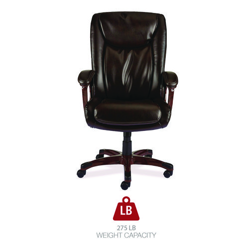 Picture of Alera Darnick Series Manager Chair, Supports Up to 275 lbs, 17.13" to 20.12" Seat Height, Brown Seat/Back, Brown Base