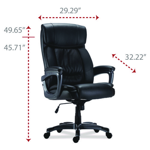 Picture of Alera Egino Big and Tall Chair, Supports Up to 400 lb, Black Seat/Back, Black Base