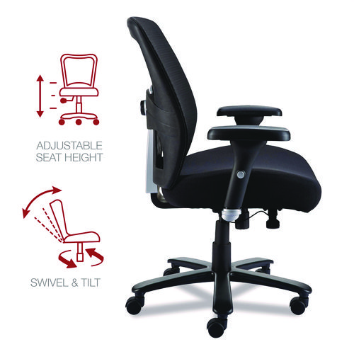 Picture of Alera Faseny Series Big and Tall Manager Chair, Supports Up to 400 lbs, 17.48" to 21.73" Seat Height, Black Seat/Back/Base