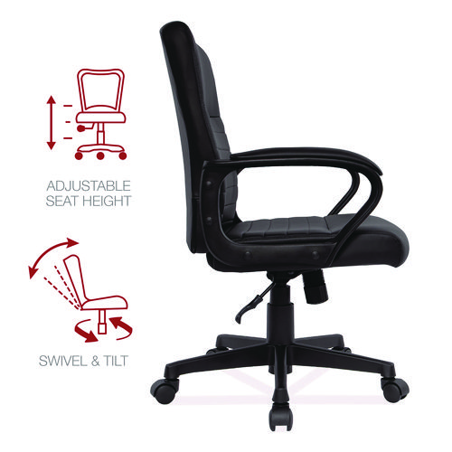 Picture of Alera Breich Series Manager Chair, Supports Up to 275 lbs, 16.73" to 20.39" Seat Height, Black Seat/Back, Black Base