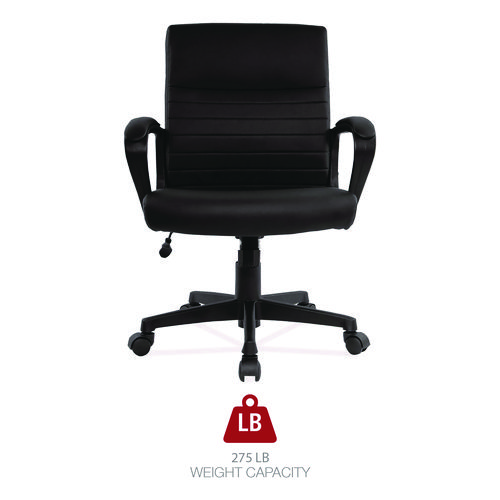 Picture of Alera Breich Series Manager Chair, Supports Up to 275 lbs, 16.73" to 20.39" Seat Height, Black Seat/Back, Black Base